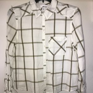 Crop button down shirt